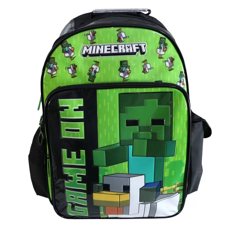 Mochila Escolar Cresko 2026 Minecraft 18" Art.MI121